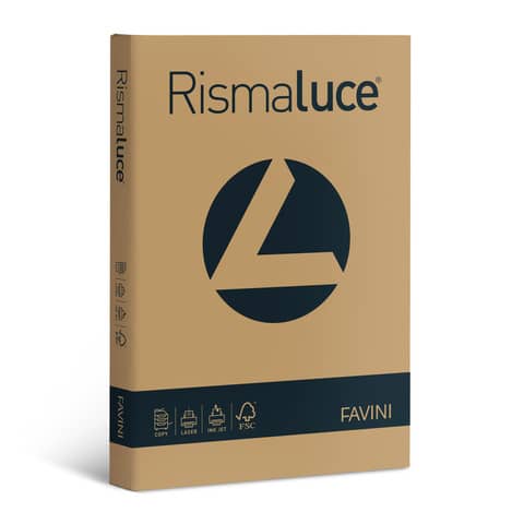 Carta colorata Favini Rismaluce colori forti 90 g/m² A4 - risma da 300 ff deserto - A667304